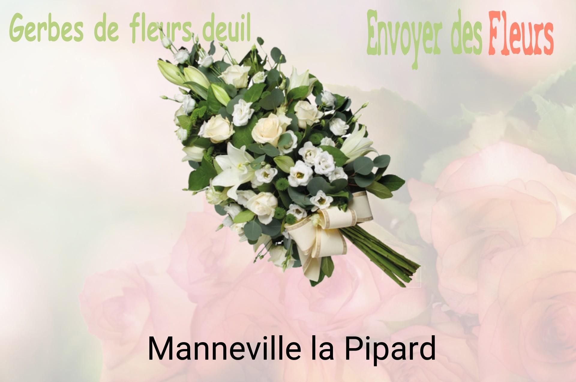 Gerbe de fleurs de deuil livrée à Manneville-la-Pipard